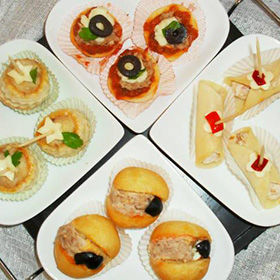 Assortiment-Mini -Salés-traiteur-restaurant-Côte-d'Azur-Cannes-Antibes-Nice